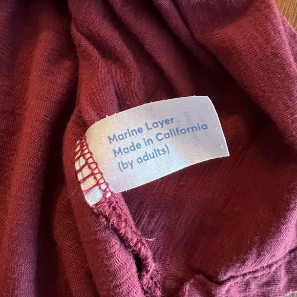 Marine Layer Burgundy Tee - Picture 9 of 9